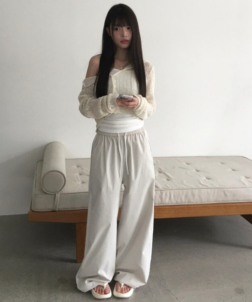 anyonemore(エニワンモア)の「anyonemore(エニワンモア)/サイドレースライン ドローストリング トラック トレーニング パンツ/Dove Line Track Training Pants(その他パンツ・レディース・ベージュ/ネイビー/ブラック・FREE)」の21枚目の写真