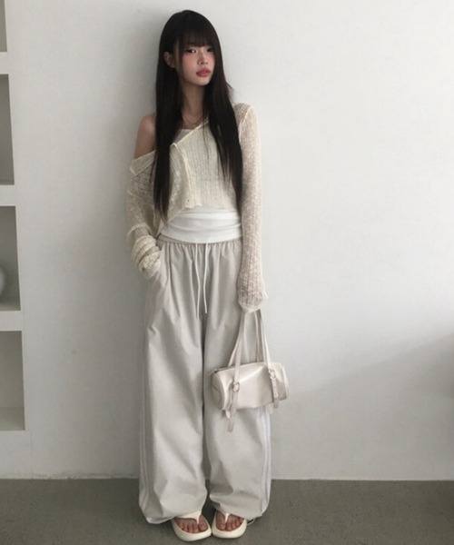 anyonemore(エニワンモア)の「anyonemore(エニワンモア)/サイドレースライン ドローストリング トラック トレーニング パンツ/Dove Line Track Training Pants(その他パンツ・レディース・ベージュ/ネイビー/ブラック・FREE)」の17枚目の写真
