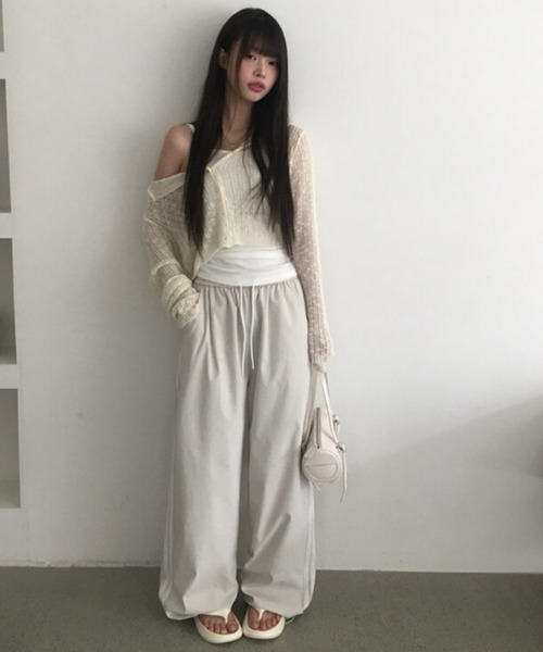 anyonemore(エニワンモア)の「anyonemore(エニワンモア)/サイドレースライン ドローストリング トラック トレーニング パンツ/Dove Line Track Training Pants(その他パンツ・レディース・ベージュ/ネイビー/ブラック・FREE)」の18枚目の写真
