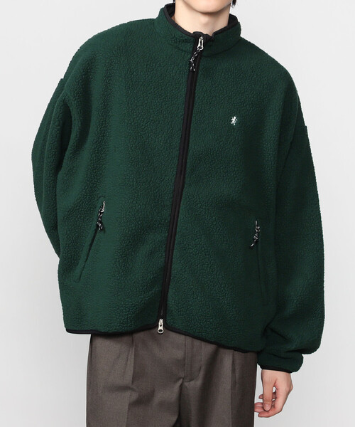 GYMPHLEX（ジムフレックス）の「Gymphlex | フリース スタンドカラージャケット MEN（その他アウター・メンズ・ブラック/グリーン・M/L）」の9枚目の写真