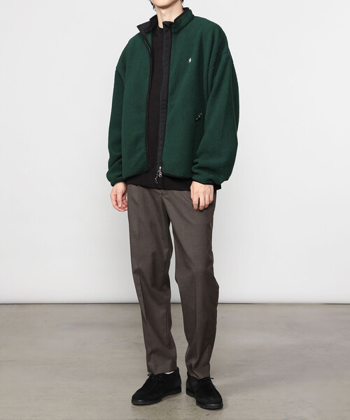GYMPHLEX（ジムフレックス）の「Gymphlex | フリース スタンドカラージャケット MEN（その他アウター・メンズ・ブラック/グリーン・M/L）」の6枚目の写真
