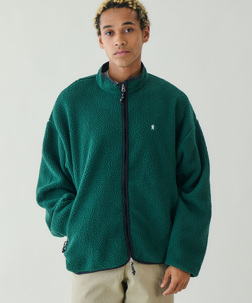 GYMPHLEX（ジムフレックス）の「Gymphlex | フリース スタンドカラージャケット MEN（その他アウター・メンズ・ブラック/グリーン・M/L）」の5枚目の写真