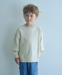 green label relaxing | 裏毛 配色ステッチ プルオーバー / キッズ  100cm-160cm(Tシャツ/カットソー)