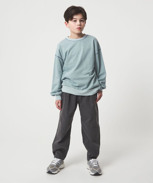 green label relaxing（グリーンレーベルリラクシング）の「裏毛 配色ステッチ プルオーバー / キッズ  100cm-160cm（Tシャツ/カットソー・キッズ・ナチュラル/ライトピンク/ライトブルー/ダークグレー・140cm/130cm/160cm/100cm/110cm/120cm/150cm）」の19枚目の写真