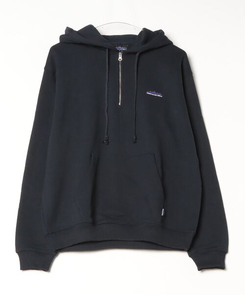 THOUSAND MILE（サウザンドマイル）の「HALF ZIP PARKER/ハーフジップパーカー 裏起毛スウェット（スウェット・メンズ・ライトグレー/ネイビー/ブラック/チャコールグレー・XS/S/L/XL/M）」の4枚目の写真