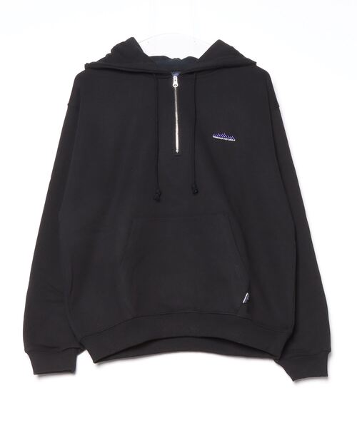 THOUSAND MILE（サウザンドマイル）の「HALF ZIP PARKER/ハーフジップパーカー 裏起毛スウェット（スウェット・メンズ・ライトグレー/ネイビー/ブラック/チャコールグレー・XS/S/L/XL/M）」の2枚目の写真