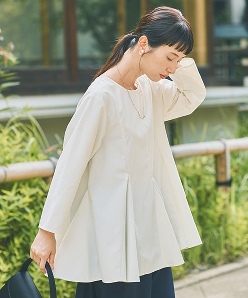 セール】フレアヘムチュニックブラウス《オケージョン2025AW》（シャツ