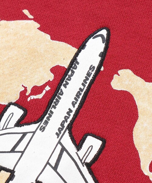 BeBe（ベベ）の「【JALコラボ】飛行機刺しゅう袖切り替えラグラントレーナー（スウェット・キッズ・レッド/ネイビー・130cm/120cm/100cm/110cm）」の18枚目の写真