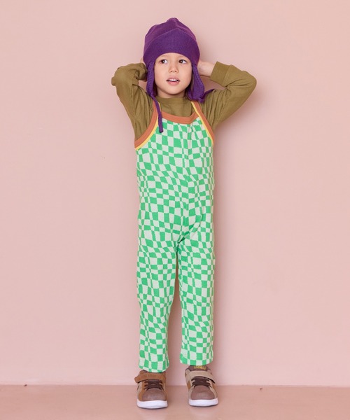 MARKEY'S（マーキーズ）の「総柄ジャガードサロペット（サロペット/オーバーオール・キッズ・ブラック系その他/ライトグリーン/イエロー系その他・70/120/110/100/90/80）」の8枚目の写真