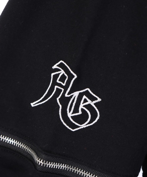 ANAP GiRL(アナップガール)の「デニムワッペン 袖ジップ クロップド スウェット(スウェット・キッズ・ブラック/ライトグレー/レッド・XS/S/M)」の19枚目の写真