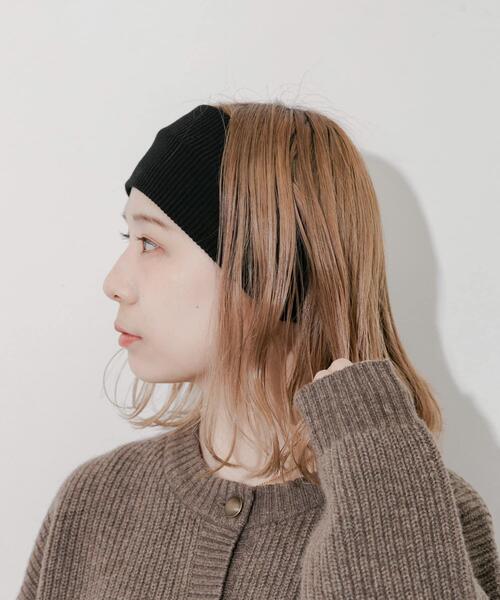 SMELLY(スメリー)の「リブワイドヘアバンド(ヘアバンド・レディース・グレー/ブラック・-)」の17枚目の写真