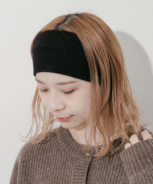 SMELLY(スメリー)の「リブワイドヘアバンド(ヘアバンド・レディース・グレー/ブラック・-)」の18枚目の写真