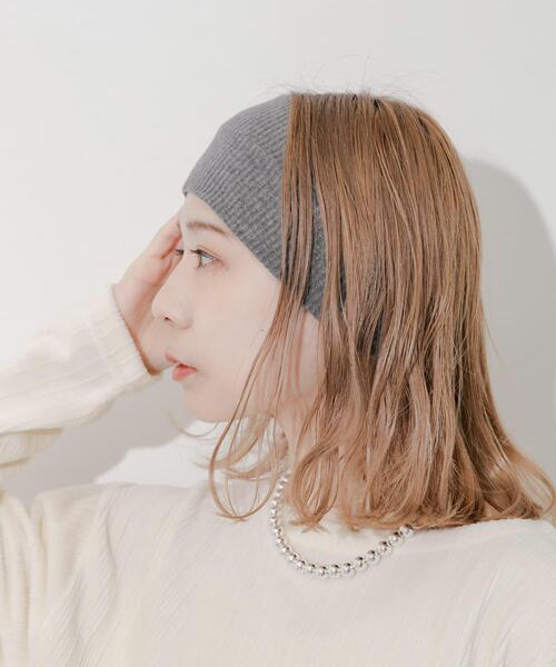 SMELLY(スメリー)の「リブワイドヘアバンド(ヘアバンド・レディース・グレー/ブラック・-)」の12枚目の写真