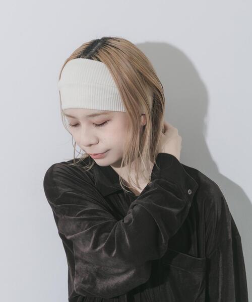 SMELLY（スメリー）の「リブワイドヘアバンド（ヘアバンド・レディース・ブラック/グレー/アイボリー・-）」の8枚目の写真