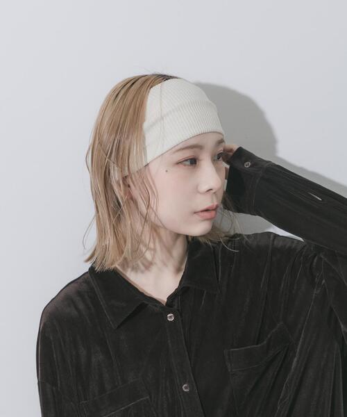 SMELLY（スメリー）の「リブワイドヘアバンド（ヘアバンド・レディース・ブラック/グレー/アイボリー・-）」の7枚目の写真