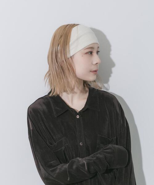 SMELLY（スメリー）の「リブワイドヘアバンド（ヘアバンド・レディース・ブラック/グレー/アイボリー・-）」の6枚目の写真