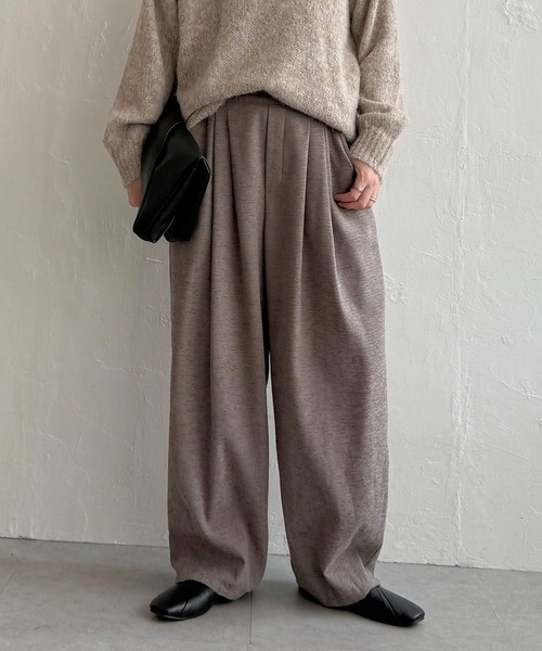 LBC（エルビーシー）の「モールタックカーブパンツ（その他パンツ・レディース・ベージュ/その他1/ブラック・M/L）」の3枚目の写真