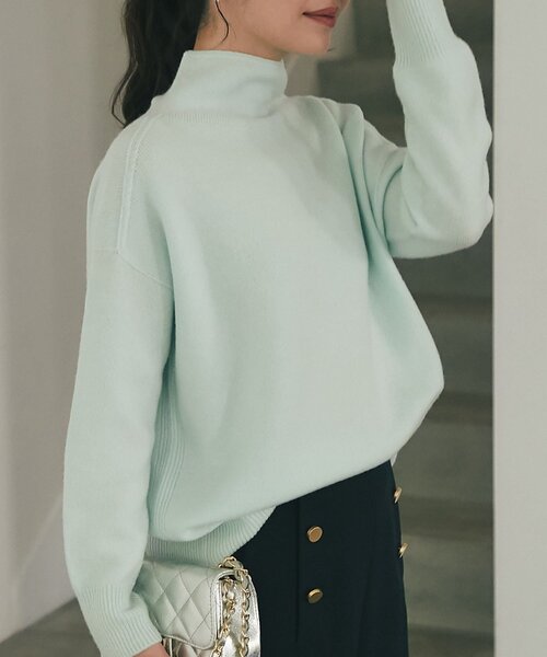 やきそばさま　La boutique BonBon ウール100ボトルネック セール】【名品・着回力抜群】ウール100％ボトルネックニット