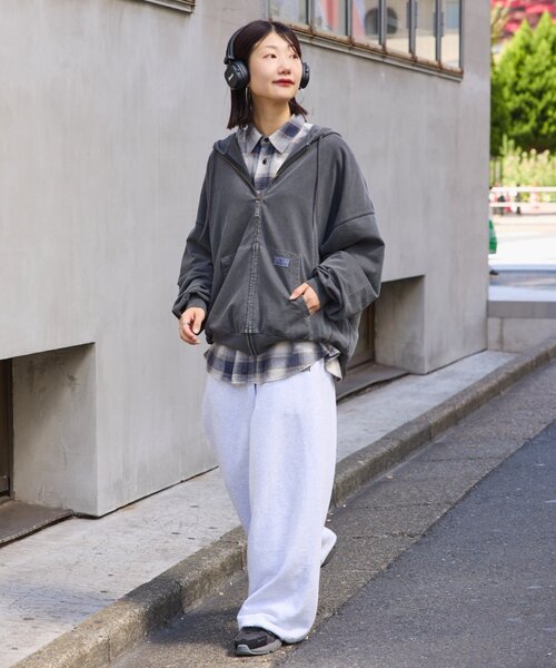 Franklin Climbing（フランクリンクライミング）の「【Franklin Climbing】ユニセックスビンテージスウェットジップフーディー（パーカー・メンズ・オリーブ/チャコールグレー/ライトグレー・MEDIUM/LARGE）」の20枚目の写真