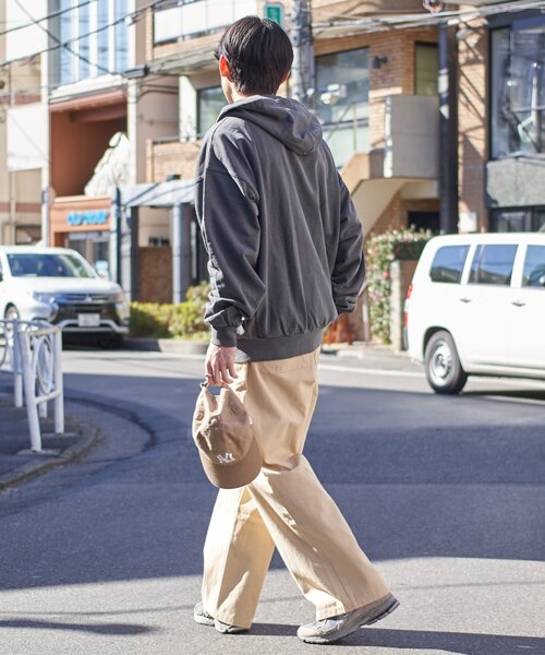 Franklin Climbing（フランクリンクライミング）の「【Franklin Climbing】ユニセックスビンテージスウェットジップフーディー（パーカー・メンズ・オリーブ/チャコールグレー/ライトグレー・MEDIUM/LARGE）」の5枚目の写真