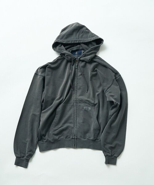 Franklin Climbing（フランクリンクライミング）の「【Franklin Climbing】ユニセックスビンテージスウェットジップフーディー（パーカー・メンズ・オリーブ/チャコールグレー/ライトグレー・MEDIUM/LARGE）」の7枚目の写真
