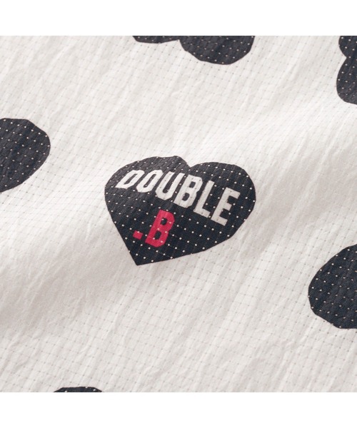 DOUBLE_B(ダブルビー)の「イエナカ総柄半袖Tシャツ(Tシャツ/カットソー・キッズ・ネイビー/オレンジ/ホワイト×ブラック/サックスブルー・80cm/90cm/100cm/110cm/120cm/130cm)」の6枚目の写真