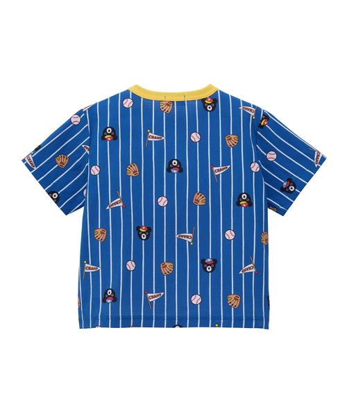 DOUBLE_B(ダブルビー)の「イエナカ総柄半袖Tシャツ(Tシャツ/カットソー・キッズ・ネイビー/オレンジ/ホワイト×ブラック/サックスブルー・80cm/90cm/100cm/110cm/120cm/130cm)」の7枚目の写真