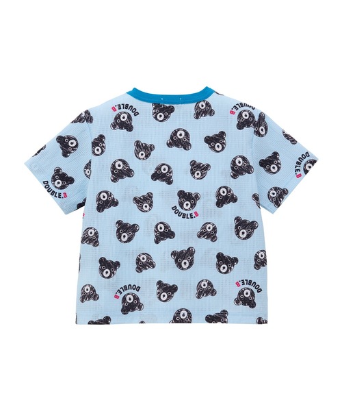 DOUBLE_B(ダブルビー)の「イエナカ総柄半袖Tシャツ(Tシャツ/カットソー・キッズ・ネイビー/オレンジ/ホワイト×ブラック/サックスブルー・80cm/90cm/100cm/110cm/120cm/130cm)」の9枚目の写真