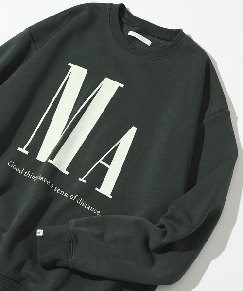 Firsthand（ファーストハンド）の「MA Firsthand/マ ファーストハンド MA プリントロゴ クルーネックスウェット / 裏毛 / リラックスフィット（スウェット・メンズ・オリーブ/ブラック/グレー・MEDIUM/LARGE）」の3枚目の写真
