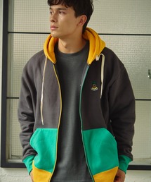 Duckster/ダックスター　OJISAN刺繍マルチカラーフルジップパーカー