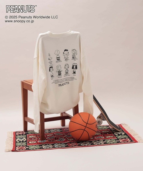 GLOBAL WORK（グローバルワーク）の「PEANUTS/プリントスウェット/メンズ/591538（スウェット・メンズ・グレー/オフホワイト/ダークグレー/ネイビー/グリーン・LARGE/MEDIUM/SMALL）」の6枚目の写真