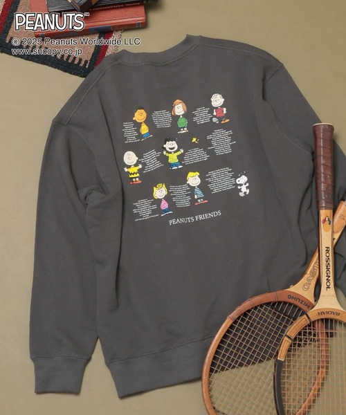 GLOBAL WORK（グローバルワーク）の「PEANUTS/プリントスウェット/メンズ/591538（スウェット・メンズ・グレー/オフホワイト/ダークグレー/ネイビー/グリーン・LARGE/MEDIUM/SMALL）」の10枚目の写真