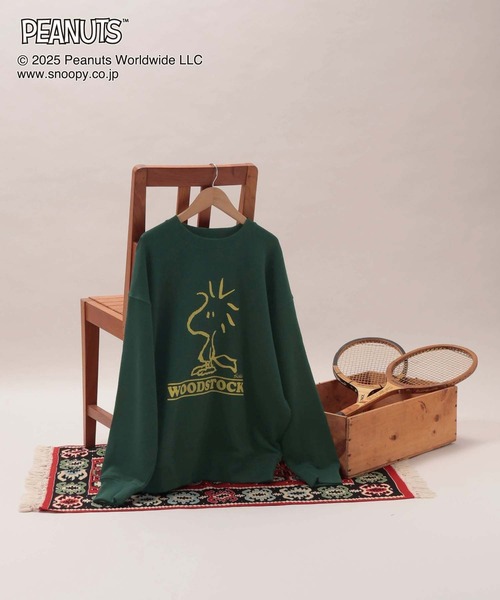 GLOBAL WORK（グローバルワーク）の「PEANUTS/プリントスウェット/メンズ/591538（スウェット・メンズ・グレー/オフホワイト/ダークグレー/ネイビー/グリーン・LARGE/MEDIUM/SMALL）」の12枚目の写真