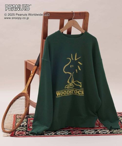 GLOBAL WORK（グローバルワーク）の「PEANUTS/プリントスウェット/メンズ/591538（スウェット・メンズ・グレー/オフホワイト/ダークグレー/ネイビー/グリーン・LARGE/MEDIUM/SMALL）」の13枚目の写真