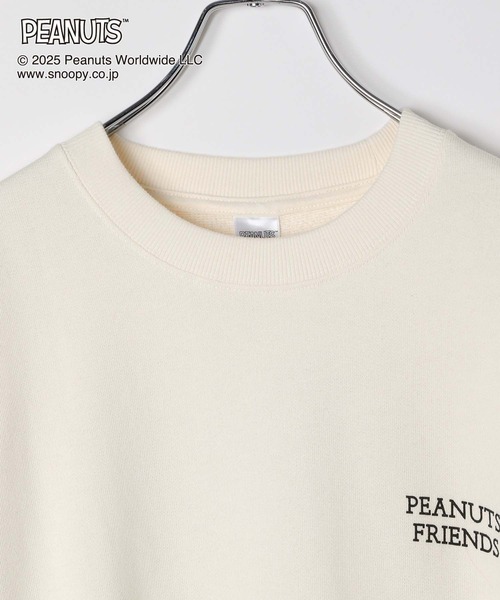 GLOBAL WORK（グローバルワーク）の「PEANUTS/プリントスウェット/メンズ/591538（スウェット・メンズ・グレー/オフホワイト/ダークグレー/ネイビー/グリーン・LARGE/MEDIUM/SMALL）」の16枚目の写真