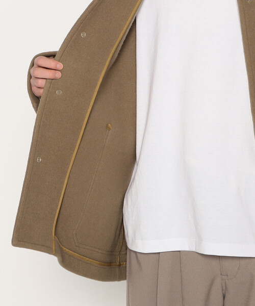 MEN'S WOOL MELTON WORK JACKET（その他アウター）｜DANTON（ダントン