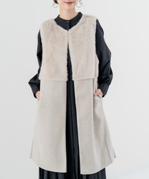 【refinedworks】きれいめ派 の方にオススメしたい ファー付きジレ!