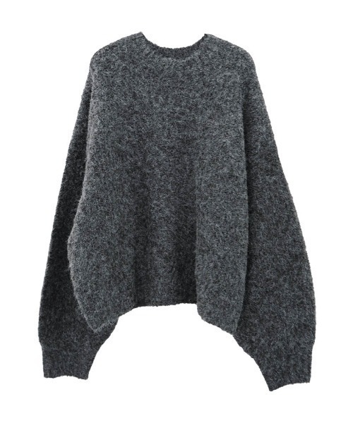 aquagarage(アクアガレージ)の「アルパカ風ニットトップス(ニット/セーター・レディース・ブラウン/ネイビー/チャコール・M)」の8枚目の写真