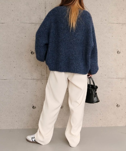 aquagarage(アクアガレージ)の「アルパカ風ニットトップス(ニット/セーター・レディース・ブラウン/ネイビー/チャコール・M)」の12枚目の写真