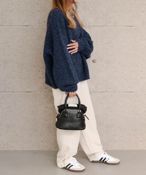 aquagarage(アクアガレージ)の「アルパカ風ニットトップス(ニット/セーター・レディース・ブラウン/ネイビー/チャコール・M)」の11枚目の写真