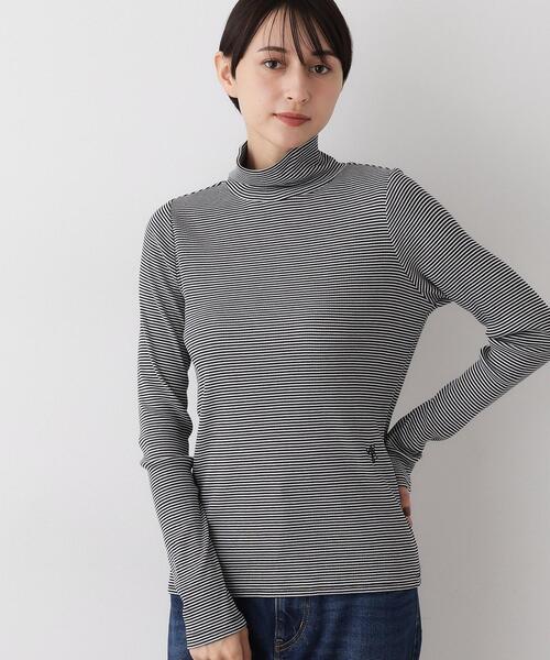 Dessin（デッサン）の「【吸湿発熱/抗菌防臭】ジンジャー混タートルネックプルオ－バー（Tシャツ/カットソー・レディース・ブラック/ホワイト系/ブラック系2・01/02/03）」の12枚目の写真
