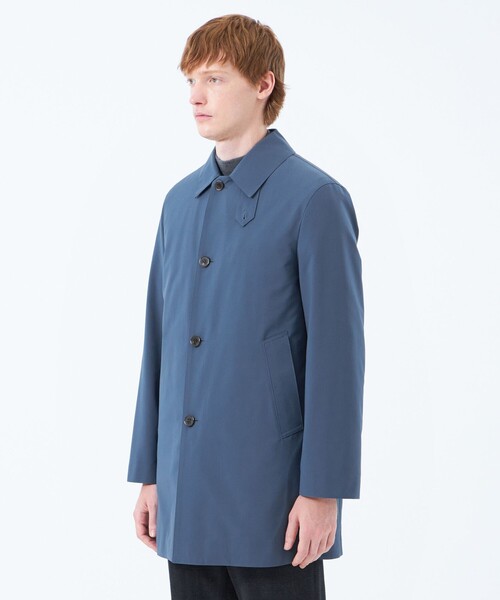 MACKINTOSH PHILOSOPHY（ﾏｯｷﾝﾄｯｼｭ ﾌｨﾛｿﾌｨｰ）の「4WAYストレッチウェザーWELLINGTON BT short(ウェリントンボタンスルーショート)（ステンカラーコート・メンズ・ダークネイビー/グリーン系その他3/ブルー・42/36/40/38）」の8枚目の写真