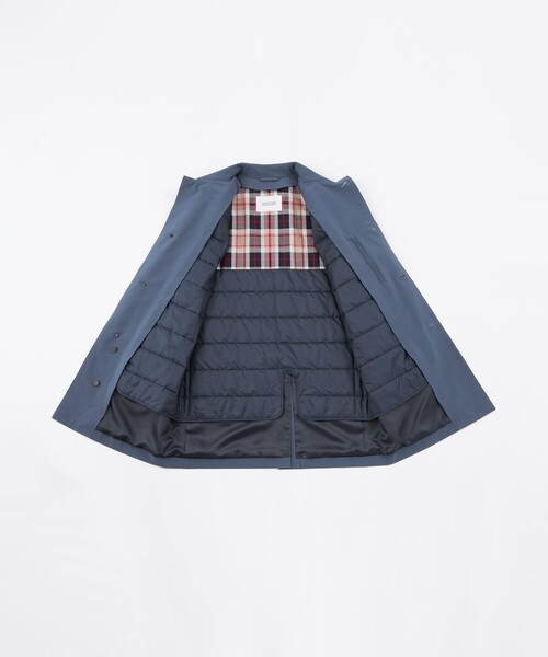 MACKINTOSH PHILOSOPHY（ﾏｯｷﾝﾄｯｼｭ ﾌｨﾛｿﾌｨｰ）の「4WAYストレッチウェザーWELLINGTON BT short(ウェリントンボタンスルーショート)（ステンカラーコート・メンズ・ダークネイビー/グリーン系その他3/ブルー・42/36/40/38）」の14枚目の写真