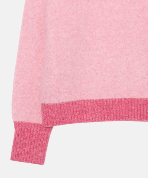 セール】カラーコントラストラウンドネックプルオーバー / Color