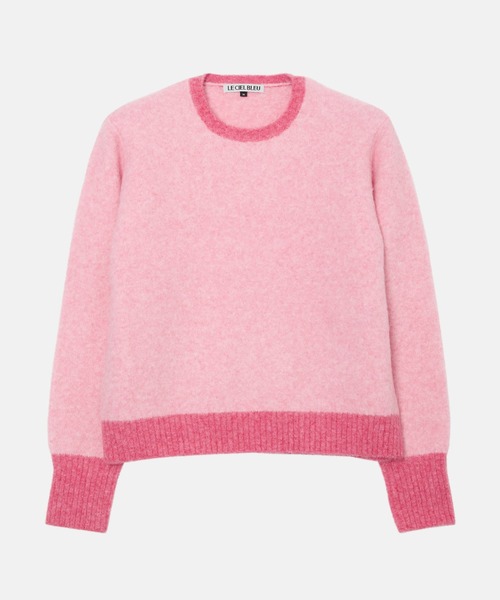 セール】カラーコントラストラウンドネックプルオーバー / Color