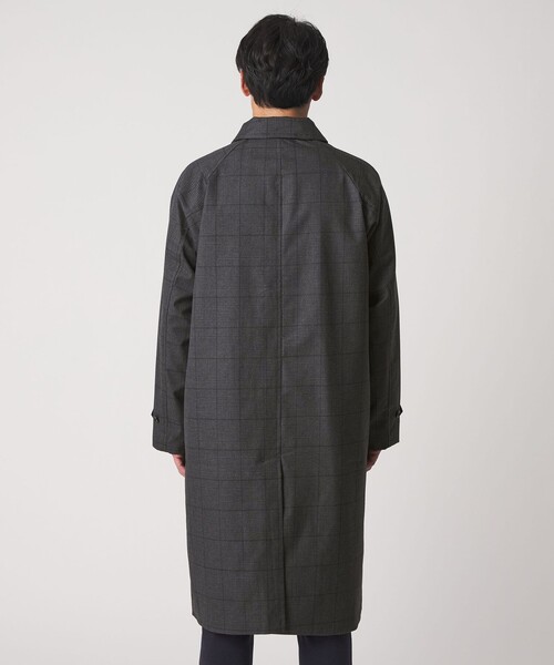 A DAY IN THE LIFE UNITED ARROWS(アデイインザライフユナイテッドアローズ)の「チェック ルーズ バルカラーコート<A DAY IN THE LIFE>(ステンカラーコート・メンズ・ダークグレー/モカ・L/M)」の11枚目の写真