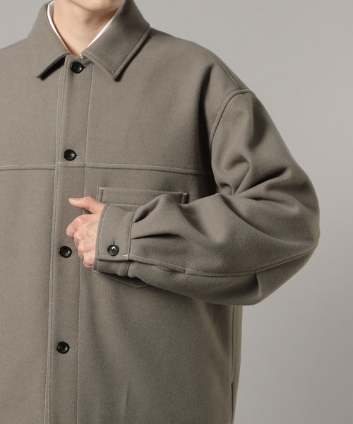 RAGEBLUE(レイジブルー)の「WOOLLYTEC STITCH JACKET / ウーリーテックステッチジャケット(ブルゾン・メンズ・ベージュ/ネイビー/ブラック/グレー・SMALL/MEDIUM/LARGE)」の16枚目の写真