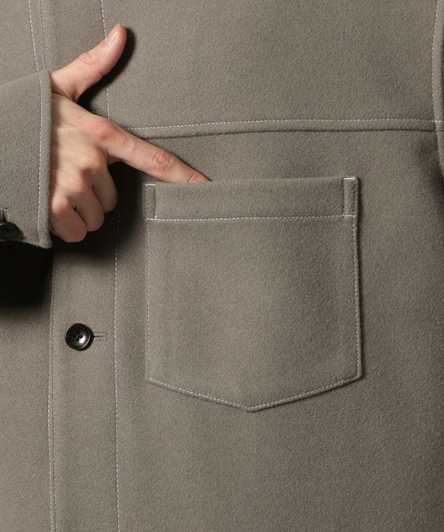 RAGEBLUE(レイジブルー)の「WOOLLYTEC STITCH JACKET / ウーリーテックステッチジャケット(ブルゾン・メンズ・ベージュ/ネイビー/ブラック/グレー・SMALL/MEDIUM/LARGE)」の17枚目の写真