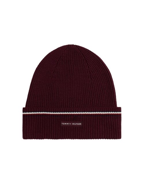 TOMMY HILFIGER（トミーヒルフィガー）の「ライン入りニットキャップ（ニットキャップ/ビーニー・メンズ・ベージュ/バーガンディー・FREE）」の2枚目の写真