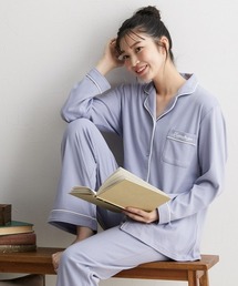 nissen（ニッセン）の「綿100％やわらかスムースシャツパジャマ（ルームウェア/パジャマ）」